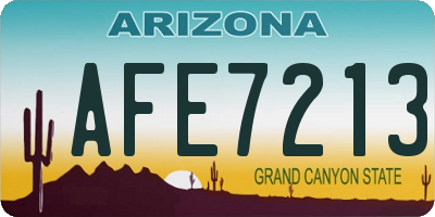 AZ license plate AFE7213