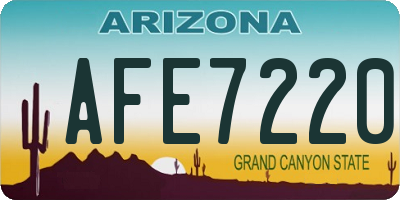 AZ license plate AFE7220