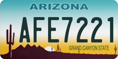 AZ license plate AFE7221