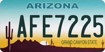 AZ license plate AFE7225