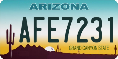 AZ license plate AFE7231