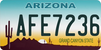AZ license plate AFE7236