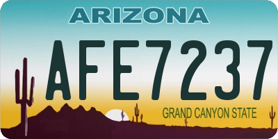 AZ license plate AFE7237