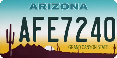 AZ license plate AFE7240