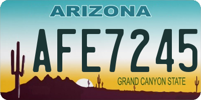 AZ license plate AFE7245