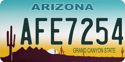AZ license plate AFE7254
