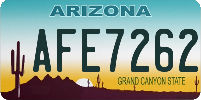AZ license plate AFE7262