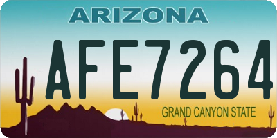 AZ license plate AFE7264
