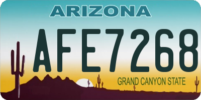 AZ license plate AFE7268