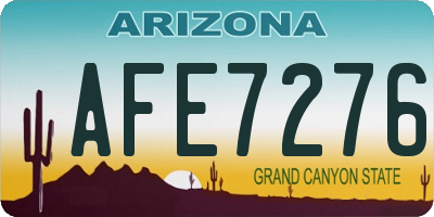 AZ license plate AFE7276