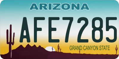AZ license plate AFE7285