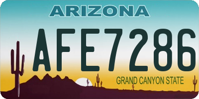 AZ license plate AFE7286