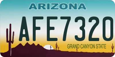 AZ license plate AFE7320