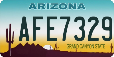 AZ license plate AFE7329