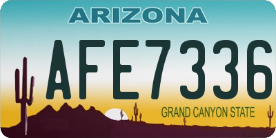 AZ license plate AFE7336