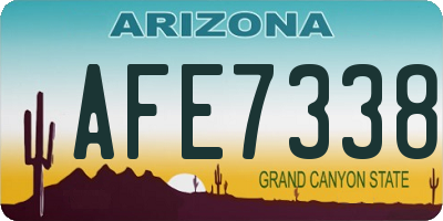 AZ license plate AFE7338