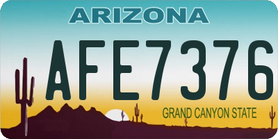 AZ license plate AFE7376