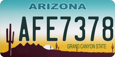 AZ license plate AFE7378