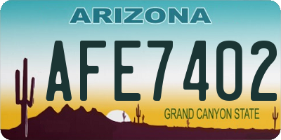 AZ license plate AFE7402