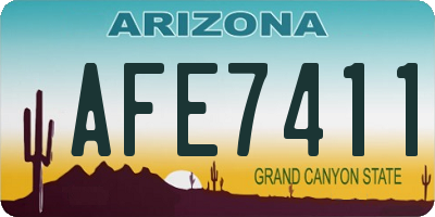 AZ license plate AFE7411