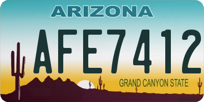 AZ license plate AFE7412