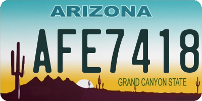 AZ license plate AFE7418