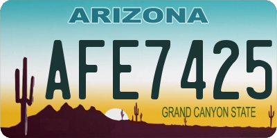 AZ license plate AFE7425