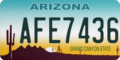 AZ license plate AFE7436
