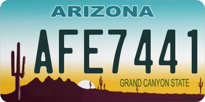 AZ license plate AFE7441