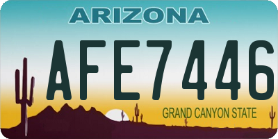 AZ license plate AFE7446