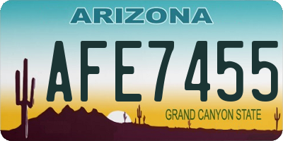 AZ license plate AFE7455