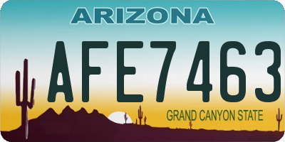AZ license plate AFE7463