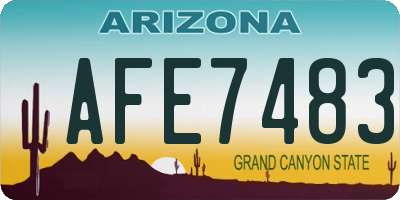 AZ license plate AFE7483