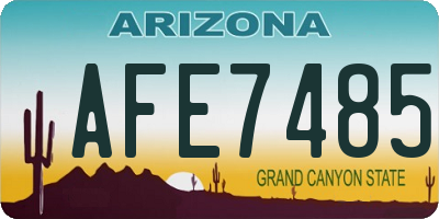 AZ license plate AFE7485