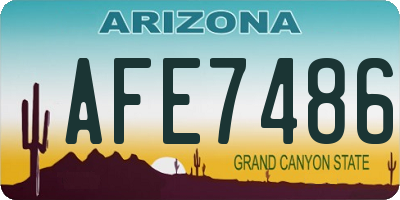 AZ license plate AFE7486