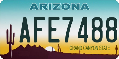 AZ license plate AFE7488