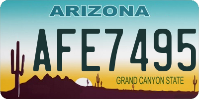 AZ license plate AFE7495