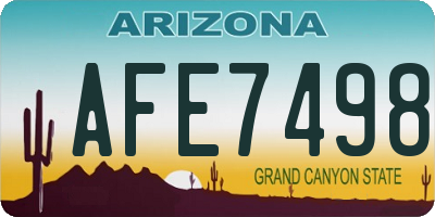 AZ license plate AFE7498
