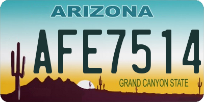 AZ license plate AFE7514