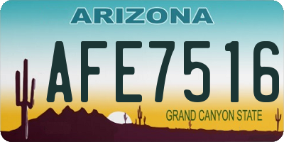 AZ license plate AFE7516