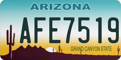 AZ license plate AFE7519