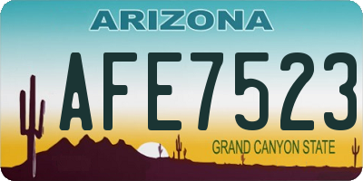 AZ license plate AFE7523