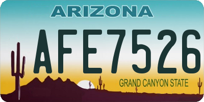AZ license plate AFE7526