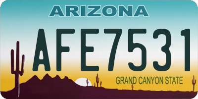 AZ license plate AFE7531
