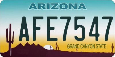 AZ license plate AFE7547