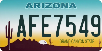 AZ license plate AFE7549