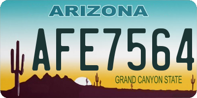 AZ license plate AFE7564