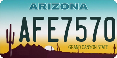 AZ license plate AFE7570