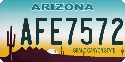 AZ license plate AFE7572