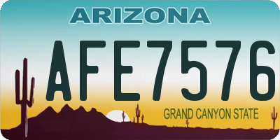 AZ license plate AFE7576